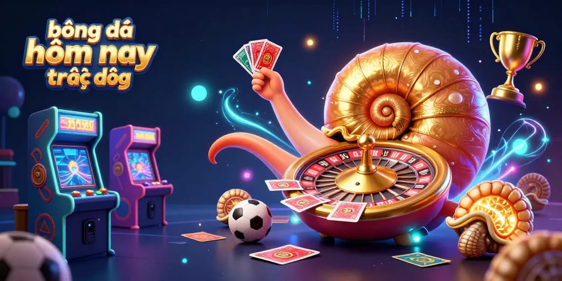 Experience bóng đá hôm nay trực tiếp with a vibrant 3D casino scene featuring a roulette nautilus and interactive gaming elements.