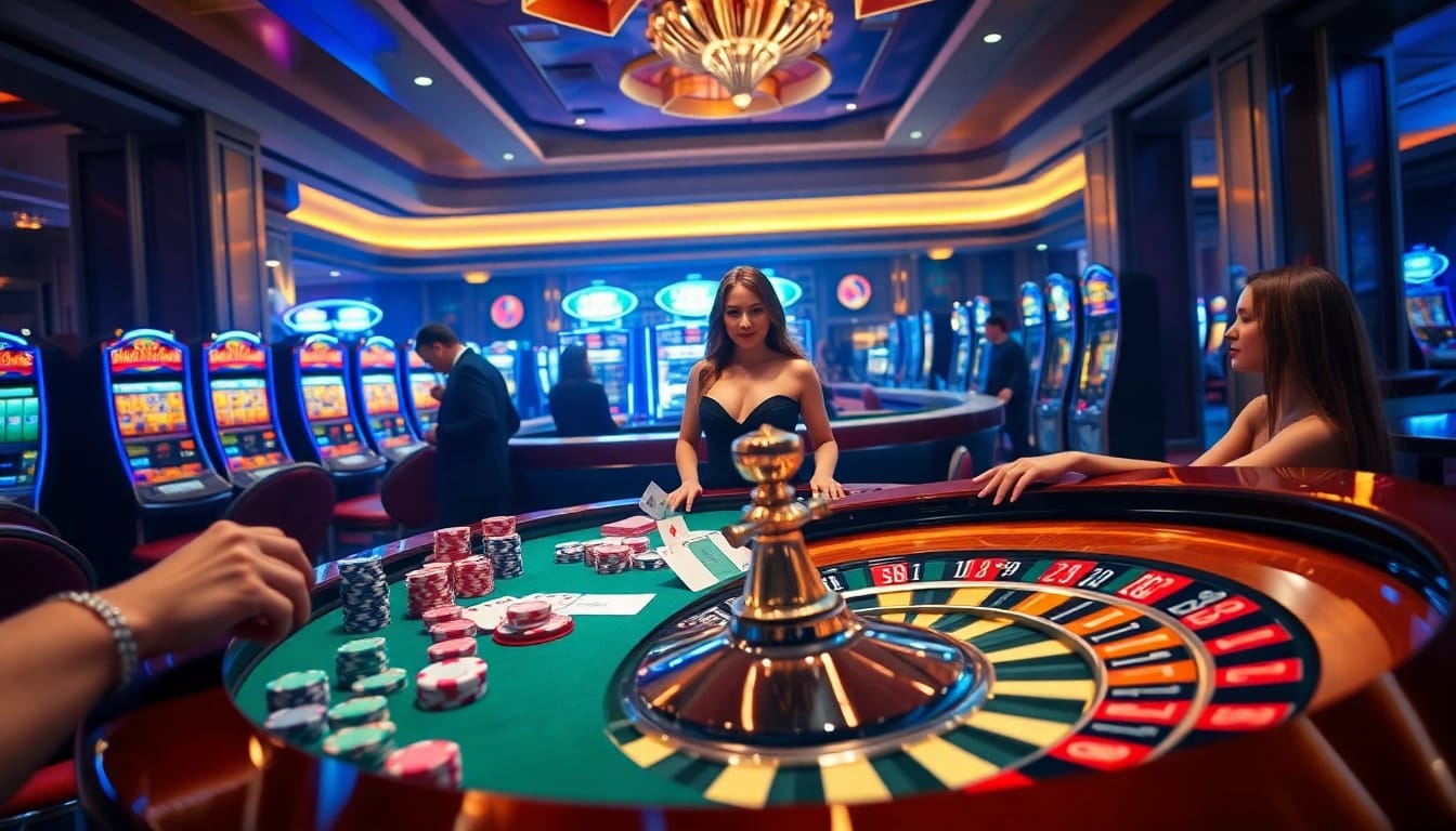 Engage in an exciting game at MMOO casino, filled with colorful poker chips and spinning roulette wheels.