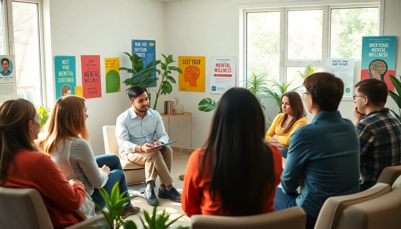 Mental health awareness workshop highlighting community engagement and support.