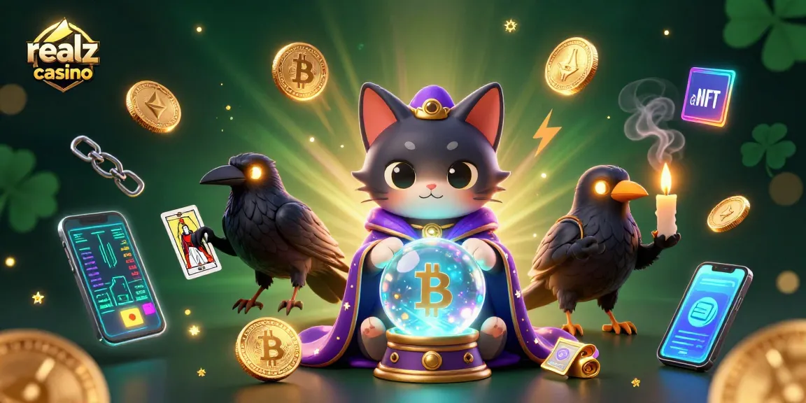 Experience thrilling moments at realz casino with vibrant 3D characters and crypto elements.