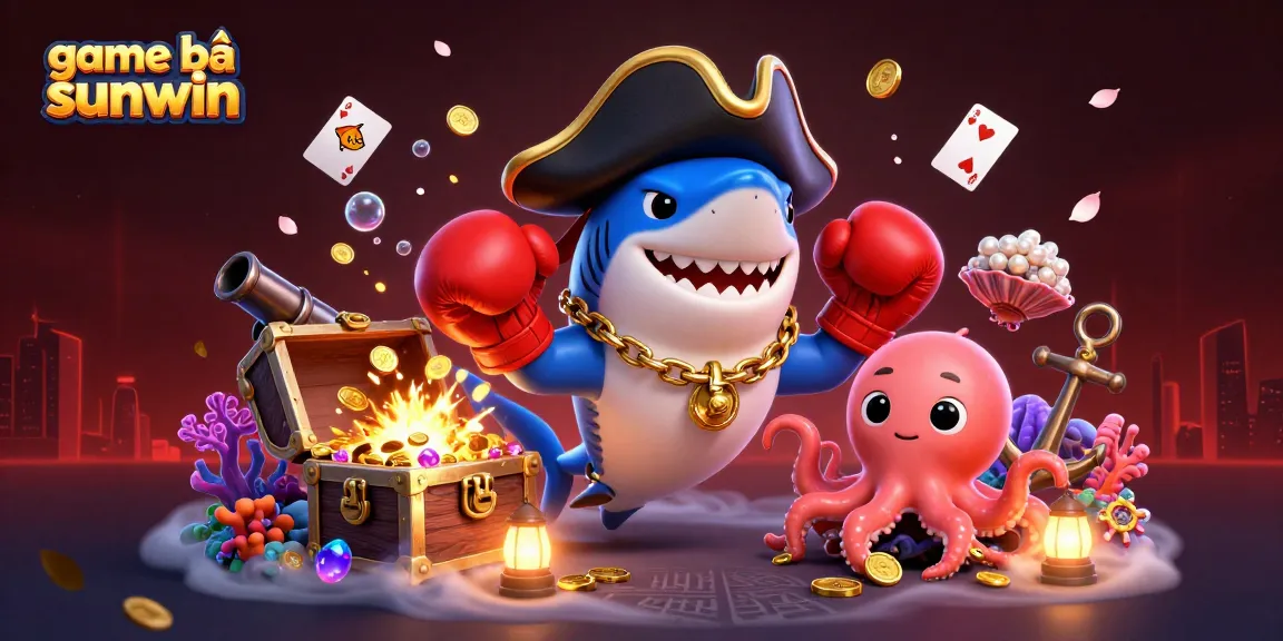 Engage with game bài sunwin as you dive into treasure-laden underwater adventures with animated characters.