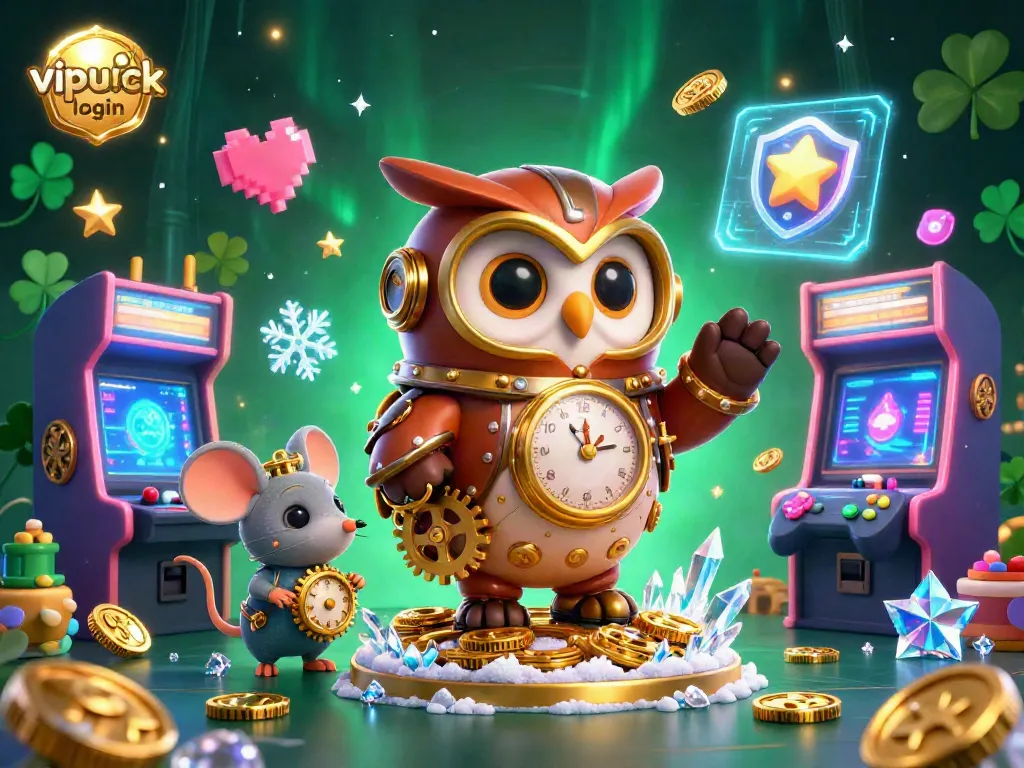 Engage with the vibrant atmosphere of vipluck login, featuring characters in a casino adventure amidst neon elements and digital excitement.