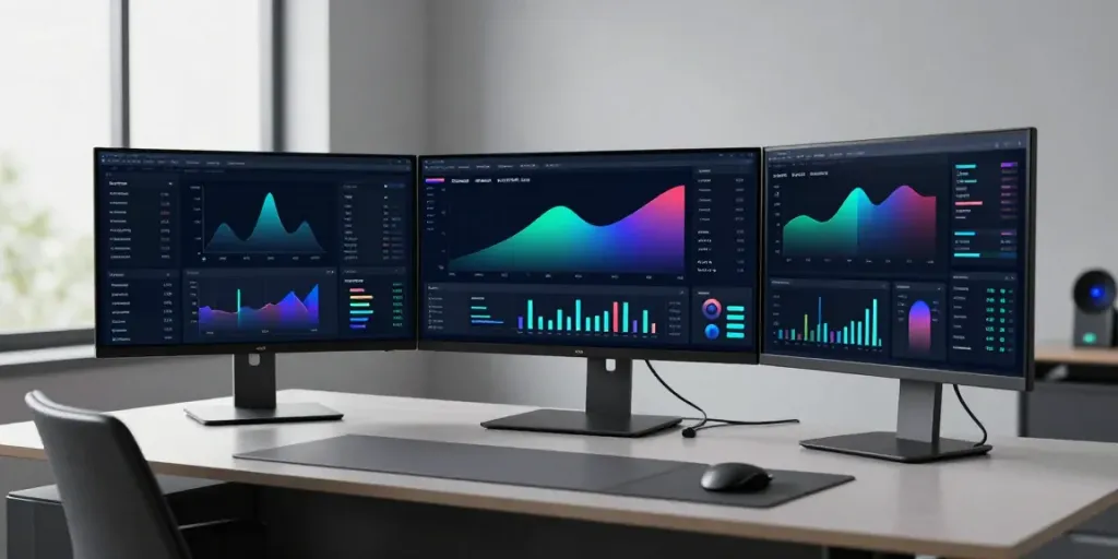 Immobilienbewertung Köln mit modernem Software-Tool in einem professionellen Entwickler-Arbeitsplatz.