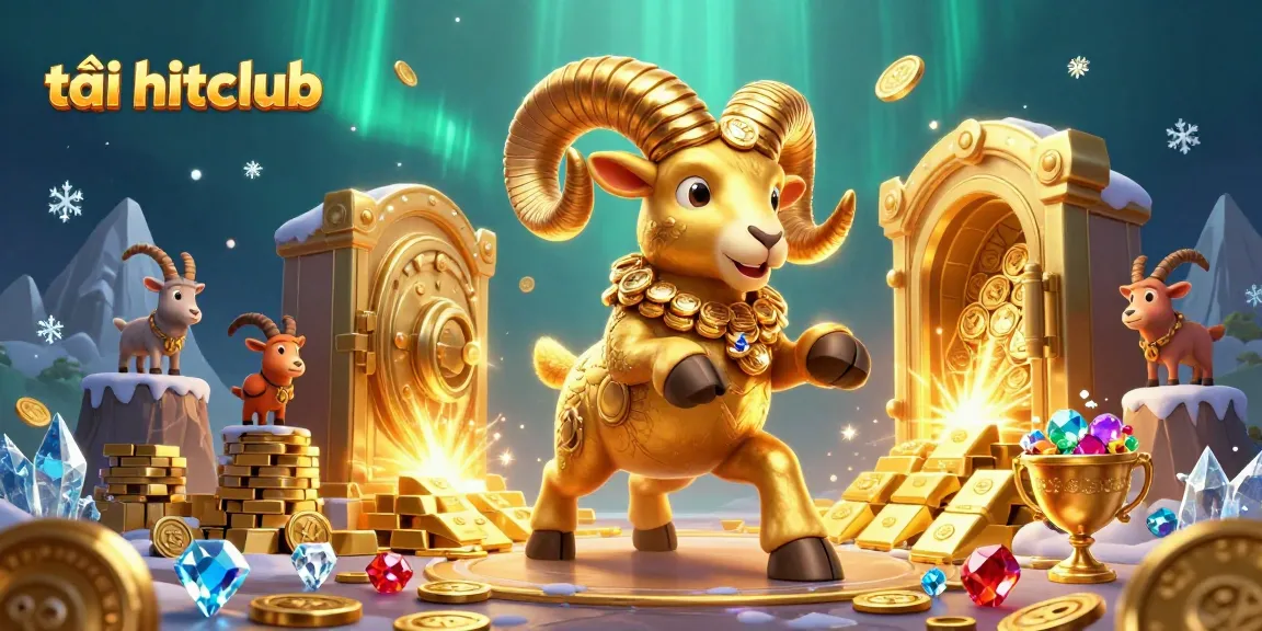 Engage in excitement with tải hitclub as a golden ram charges through a treasure vault bursting with jewels.