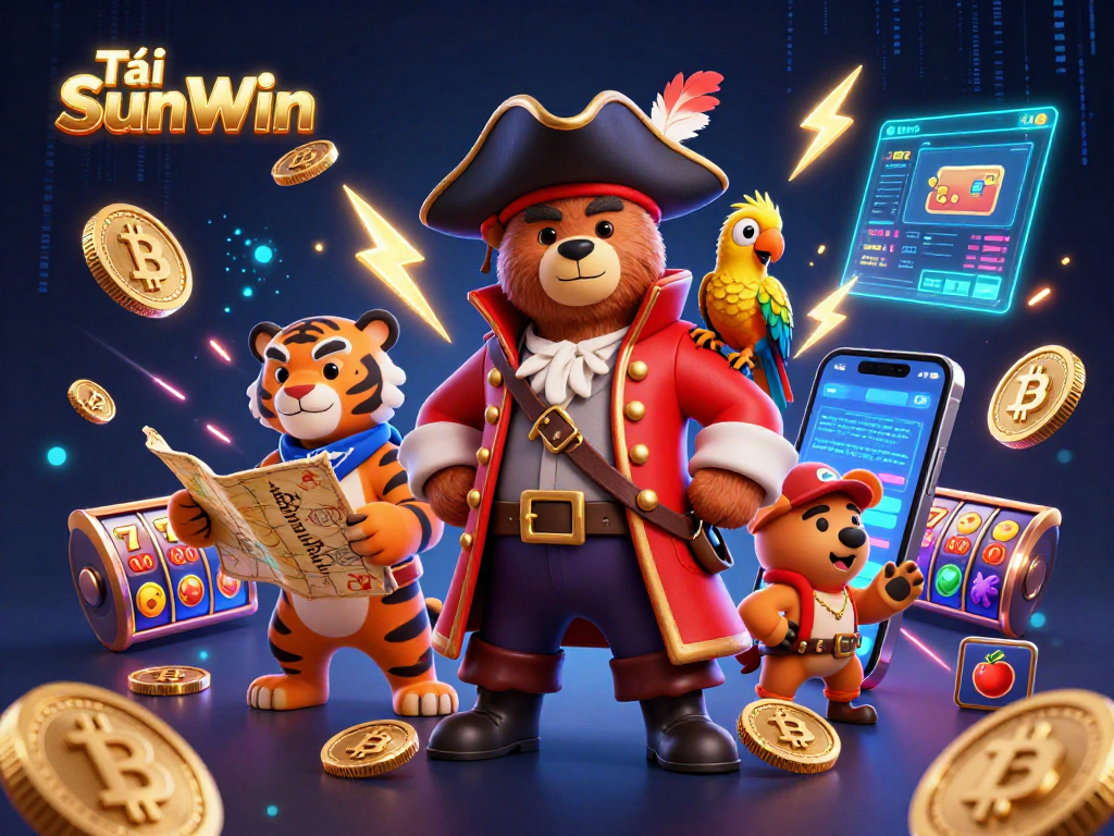 Experience thrilling gaming with Tải SunWin, featuring vibrant characters and dynamic crypto elements.