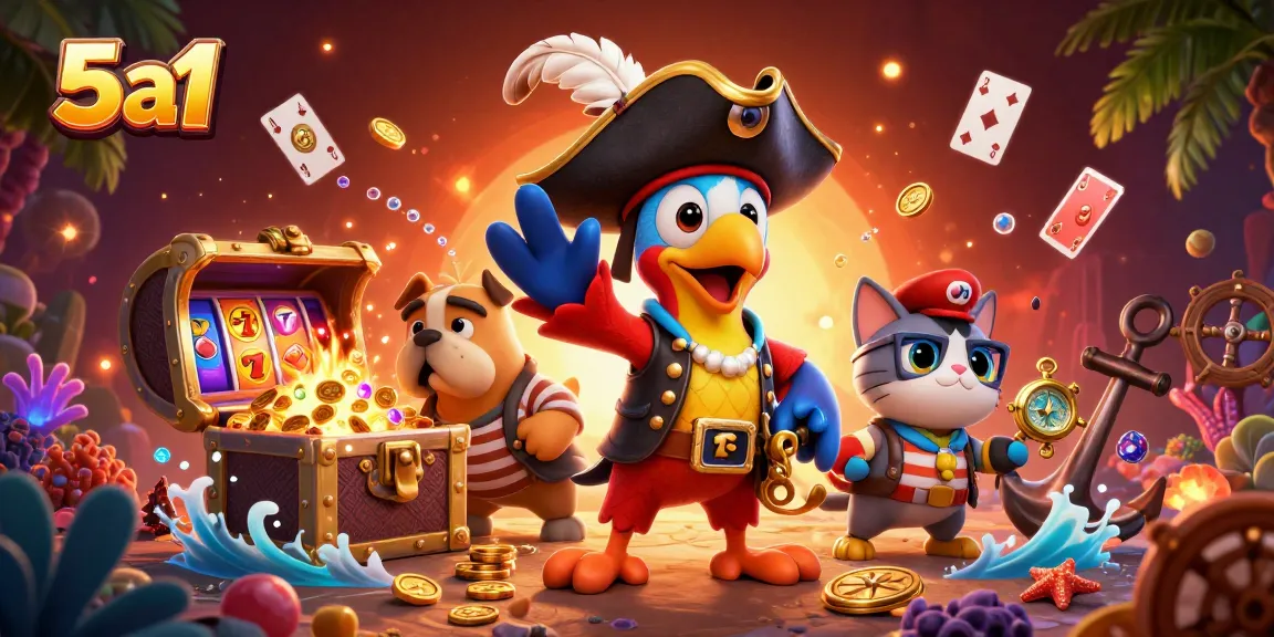 Experience thrilling wins like 5a1 players in a vibrant casino adventure illustration.